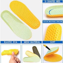 1 Pair Memory Foam Insoles for Sneakers Honeycomb Breathable Deodorant Cushion Sports Shoe Inserts Orthopedics Flat Feet Pad