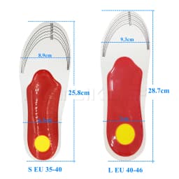 KOTLIKOFF Premium Orthotic Gel High Arch Support Insoles Gel Pad 3D Arch Support Flat Feet Women Men Orthopedic Foot Pain Unisex