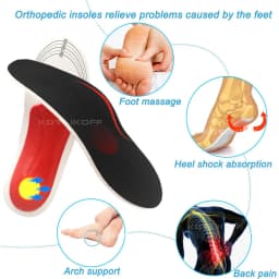 KOTLIKOFF Premium Orthotic Gel High Arch Support Insoles Gel Pad 3D Arch Support Flat Feet Women Men Orthopedic Foot Pain Unisex