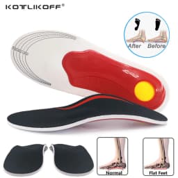 KOTLIKOFF Premium Orthotic Gel High Arch Support Insoles Gel Pad 3D Arch Support Flat Feet Women Men Orthopedic Foot Pain Unisex