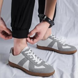 ZFTL New men's casual shoes German training shoes man sports shoes lace-up vintage Genuine leather Sneakers male Loafers