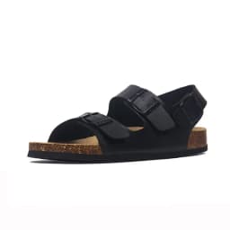 2026 New Summer Beach Cork Sandals Men Casual Outside Non-slip Black White Brown Double Buckle Sandalias Shoe Plus Size 35-43 44