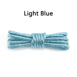 Round Shiny Shoelaces Metallic Glitter Shoe Laces Gold Silver Silk Shoes Lace Sports Casual Colorful Rainbow Gradient Shoelace