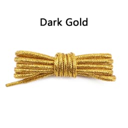 Round Shiny Shoelaces Metallic Glitter Shoe Laces Gold Silver Silk Shoes Lace Sports Casual Colorful Rainbow Gradient Shoelace
