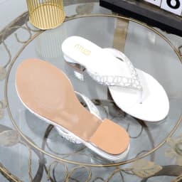 flip-flops 2025 summer wear clip toe low heel rhinestone women's slippers fashion Flat-bottomed plus size Joker women's shoes