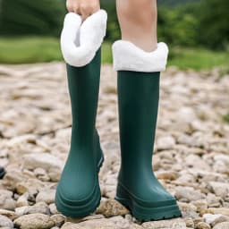 New 38cm Long Tube High Tube Women's Rain Boots PVC Outdoor Non-slip Fashion Rain Boot Comfortable Thick Bottom Waterproof Shoes
