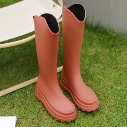 New 38cm Long Tube High Tube Women's Rain Boots PVC Outdoor Non-slip Fashion Rain Boot Comfortable Thick Bottom Waterproof Shoes