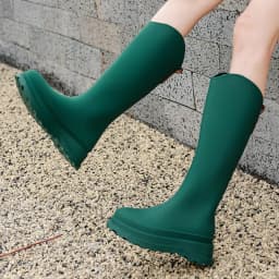 New 38cm Long Tube High Tube Women's Rain Boots PVC Outdoor Non-slip Fashion Rain Boot Comfortable Thick Bottom Waterproof Shoes