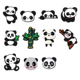 Panda Shoe Charms for Crocs Accessories Sandals Kids Clogs Pins Boy Girls Badges Men Jeans Women Decorations Buckle Shoes