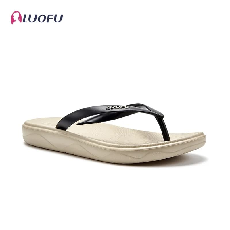 LUOFU Men Flip Flops Summer Beach Flip Flops Lightweight Anti-skid Slip On Thong Sandals Men Beach Slippers Summer Outdoor