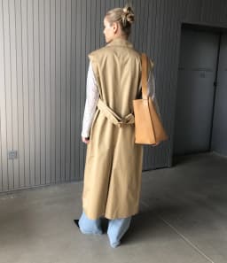2025 Women Fashion Fall / Autumn 2 piece long trench coat Female outerwear blue Khaki
