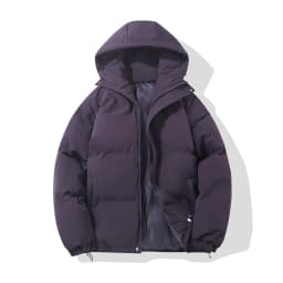Autumn And Winter Warm Fashion Harajuku Puffer Jacket Women High Neck Hooded Zipper Design Cotton-Padded Coat Abrigo Mujer
