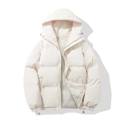 Autumn And Winter Warm Fashion Harajuku Puffer Jacket Women High Neck Hooded Zipper Design Cotton-Padded Coat Abrigo Mujer