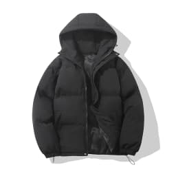 Autumn And Winter Warm Fashion Harajuku Puffer Jacket Women High Neck Hooded Zipper Design Cotton-Padded Coat Abrigo Mujer