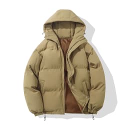 Autumn And Winter Warm Fashion Harajuku Puffer Jacket Women High Neck Hooded Zipper Design Cotton-Padded Coat Abrigo Mujer