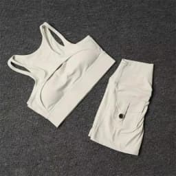 TRY TO BN Fitness Shorts Yoga Sports Bra Sets Women's Tracksuit Sportswear Workout High Waisted Leggings Cycling Gym Suit Pocket