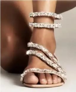 Apricot Black Bling Crystal Rhinestone Cross Strap Cover Heel Zipper Back Hollow Flat Summer Sandals Girls Leisure Beach Shoes