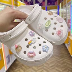 Cute Cartoon Animals Hole Shoe Charms Decoration Shoe Buckle Transparent Floral DIY Shoes Flower Accessories