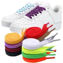 1Pair Flat Classic Thicken Shoelace Double Layer Flat Shoelaces for Sneakers Running Sports Basketball Shoe Laces Casual Strings