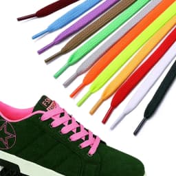 1Pair Flat Classic Thicken Shoelace Double Layer Flat Shoelaces for Sneakers Running Sports Basketball Shoe Laces Casual Strings
