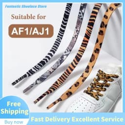 NEW Animal Patten Sneakers Canvas Shoe Lace Newest Classic Leopard Print Shoelaces Flat Leopard Zebra Tiger Snake Shoelaces