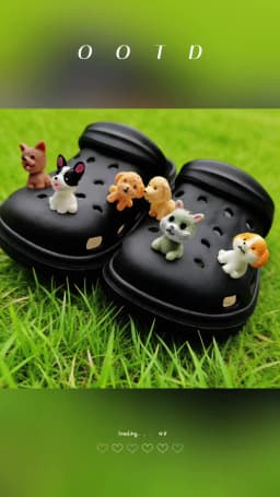 New Cute Six Little Dog Resin Shoe Charms Decoration for Child Clogs DIY Parts Womens Slippers Pins Shoe Accessories