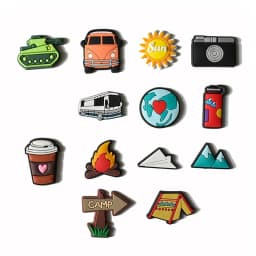 Camping Shoe Charms for Crocs Accessories Men Badge Women Clogs Buckle Kids Pins Shoes Decoration Jeans Party Favors Shoes