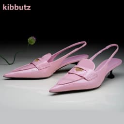 French Retro Single Shoes Pointed Toe Kitten Heel Genuine Leather Mixed Color Shallow Slip-On Fashion Sexy Elegant Women Shoes