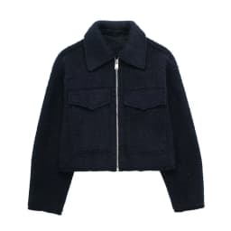 2026 Autumn Woman Casual Gray Loose Woolen Jacket Female Fashion Solid Turn Down Collar Jackets Girls Warm Zipper Outwear