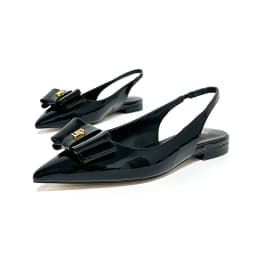2024 New Summer Women's Sandals Genuine Leather Pointed Elastic Band Sexy Low Heel Sandals Fashion Leather Bag Party Shoes 34-44