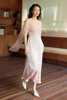 Birdtree 100% Real Silk Shawl High End Party Dress Women Satin Banquet Sleeveless Dresses 2024 Spring Summer D41437QM