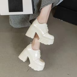 AIYUQI Women's High Heels Lace-up 2026 New Genuine Leather Platform Shoes Women Fashion 11cm High Women's Shoes