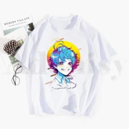 The Promised Neverland Emma Norman Ray Anime Tshirt Hip Hop Girl Print Top Tees Harajuku Tshirts Men Fashion Summer T-shirts