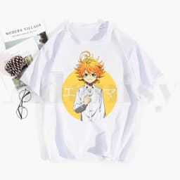 The Promised Neverland Emma Norman Ray Anime Tshirt Hip Hop Girl Print Top Tees Harajuku Tshirts Men Fashion Summer T-shirts