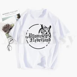 The Promised Neverland Emma Norman Ray Anime Tshirt Hip Hop Girl Print Top Tees Harajuku Tshirts Men Fashion Summer T-shirts