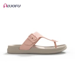LUOFU Women's New Cool Slippers Summer Simple and Versatile, Anti slip, Non grinding Foot Clip Toe, Outgoing Cool Slippers