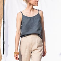 New in 100% Linen Tops Woman 2026 Solid Sleeveless White Crop Top Basic Tanks & Camis Korean Fashion Clothing
