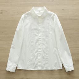 New Autumn Cotton Solid Shirt Women Lapel Collar Sweet Tops Girl Long Sleeve Lace Blouses Age Reduction 2024 Spring T41643QC