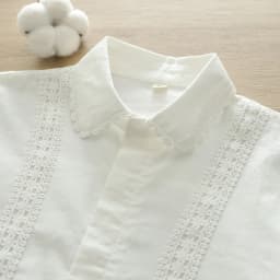 New Autumn Cotton Solid Shirt Women Lapel Collar Sweet Tops Girl Long Sleeve Lace Blouses Age Reduction 2024 Spring T41643QC