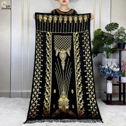 2023 New Muslim Summer Short Sleeve Robe Gold Stamping Boubou Maxi Women Femme Loose Dress With Big Scarf African Abaya Clothes