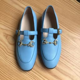2024Summer New Solid Color Metal Chain Genuine Leather Round Head Women's Shoes Flat Bottom Soft Sole Shoes Brand Casual Shoes