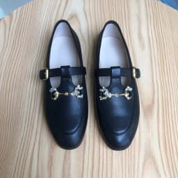 2024Summer New Solid Color Metal Chain Genuine Leather Round Head Women's Shoes Flat Bottom Soft Sole Shoes Brand Casual Shoes