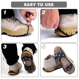 8 Teeth Crampons for Snow and Ice Spikes for Shoes Non-Slip Winter Outdoor Hiking Climbing Anti-slip Covers for Shoes Gripper