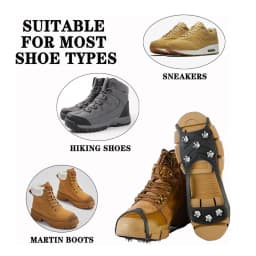 8 Teeth Crampons for Snow and Ice Spikes for Shoes Non-Slip Winter Outdoor Hiking Climbing Anti-slip Covers for Shoes Gripper