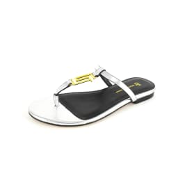 New European and American Summer Flat Heel Outdoor Solid Color Women's Slippers Luxury Popular Brand Anti slip Beach Slippers
