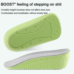 Seven Point Height Increase Insoles Invisible Inner Heightening Pad Sneaker Half Cushion Sports Shoes Boost Pads for Men Women