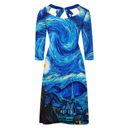Classic Starry Night Dress Summer Sexy Vincent Van Gogh Festival Dresses Woman Street Style Big Size Casual Dress Birthday Gift