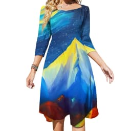 Classic Starry Night Dress Summer Sexy Vincent Van Gogh Festival Dresses Woman Street Style Big Size Casual Dress Birthday Gift
