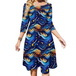 Classic Starry Night Dress Summer Sexy Vincent Van Gogh Festival Dresses Woman Street Style Big Size Casual Dress Birthday Gift