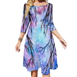 Classic Starry Night Dress Summer Sexy Vincent Van Gogh Festival Dresses Woman Street Style Big Size Casual Dress Birthday Gift